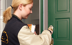 Door Hardware: Girl unlocking door